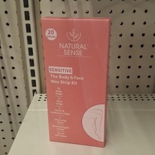 Natural Sense Wax Strips Pink Body Face Bikini Underarm Dermatologist Tested