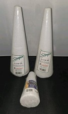 3 Pack Craft Foam Tree Cones 2 - 12 X 3 7/8 Styrofoam Cones 1 - 2 7/8 X 5 7/8
