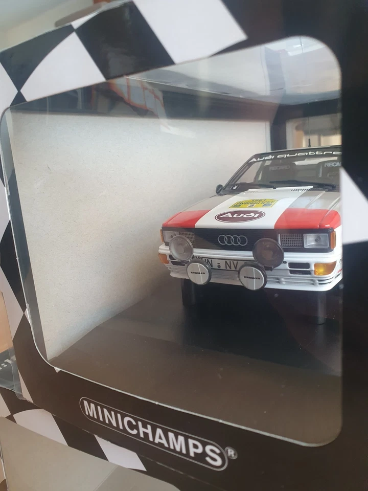 Audi Quattro Sport Mikkola Hertz #2 vincitore rally Svezia 1981 Minichamps 1 18 - Immagine 4 di 4
