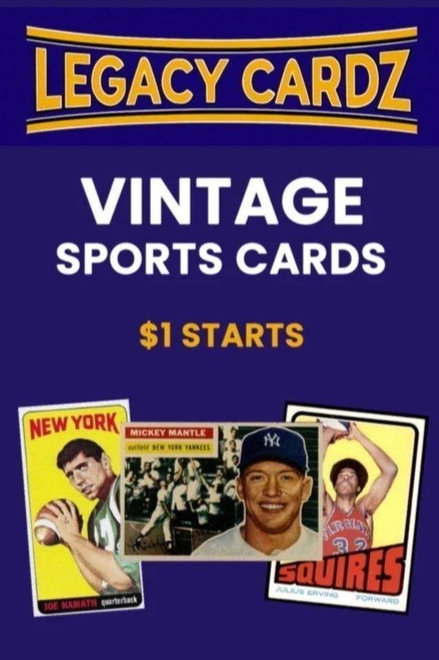 $1 Vintage Sports Starts | Mantle, Aaron, Mays, Jackie LegacyCardz777