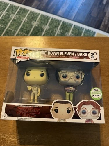 Funko Pop Stranger Things Upside Down Eleven/Barb 2 Pack 2017 ECCC Convention F1