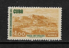 Valle Viñales. Air Mail. 1 Peso.