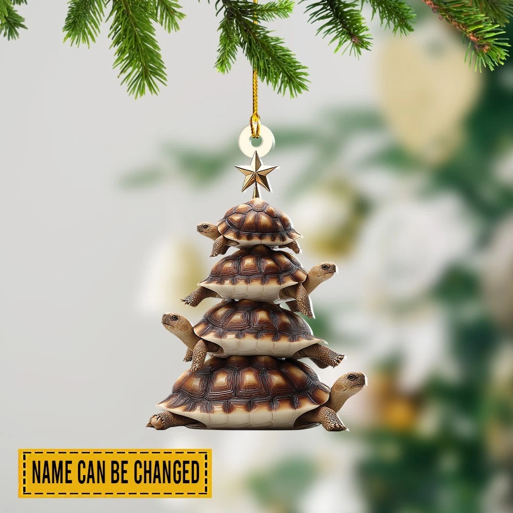 Turtle Christmas Ornament, Animal Christmas Tree Hanging Tree