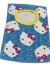 Hello Kitty Bib Over the Head Fit Towel Drool Blue All Over Print