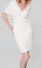 Joseph Ribkoff Bodice Wrap Front Dress Pearl White