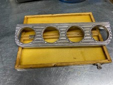 Ford Chevy Mopar Hot Rod Finned Under Dash 4 Gauge Panel Cast Aluminum