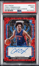 2021 Panini Prizm Rookie Signatures Cade Cunningham #RSCCA Choice Low Pop PSA 9