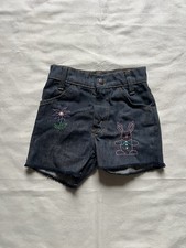 True Vintage Orange Tab Levi  s Embroidered Kids Youth Denim Shorts 2T