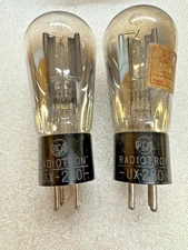 RCA Radiotron UX-280 Globe 80 Rectifier Tube Matching Pair 280 380