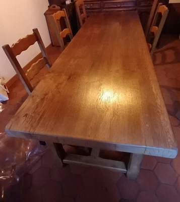 Table à Manger Extensible 6-10 Personnes Plateau Bois Pied Filaire En Metal Noir 160 200 Cm