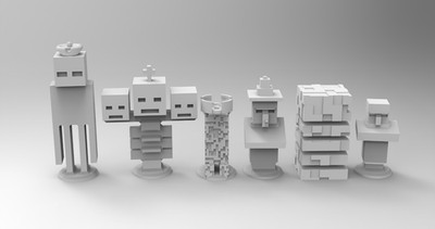 Custom Mine craft Chess Pieces Set   Chess Set King Queen Knight Bishop Rook