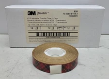 12 Rolls 3M 926 Scotch Atg Adhesive Transfer Tape 1/2" x 18 Yd Clear