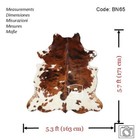 Cowhide Rug Tricolor High Quality Hair on Hide Size: Small(S)BN65