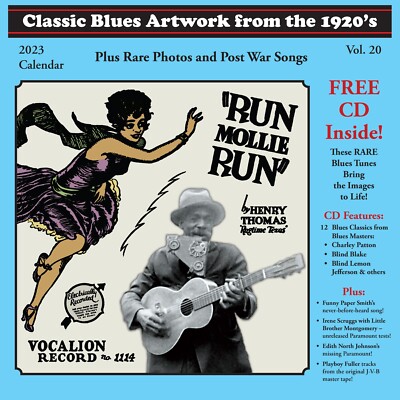 John Tefteller's Blues Images Calendar 2023 + FREE CD Paramount Race Record Art