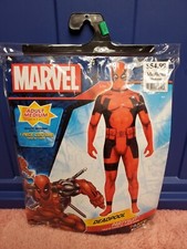Marvel Comics Deadpool Partysuit Costume Adult Bodysuit Halloween Party Suit