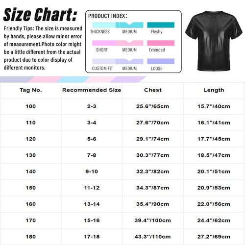 Girls Shiny Metallic T-Shirts Round Neck Crop Tops Party Hip-hop Jazz Tops - Picture 28 of 77