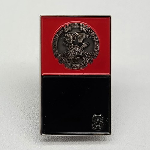 ⭐️ NRA S Black & Red Hat Lapel Gun Pin - National Rifle Association