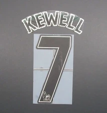 2007 - 2013 OFFICIAL SPORTING ID LEXTRA KEWELL PLAYER SIZE BLACK NAMESET