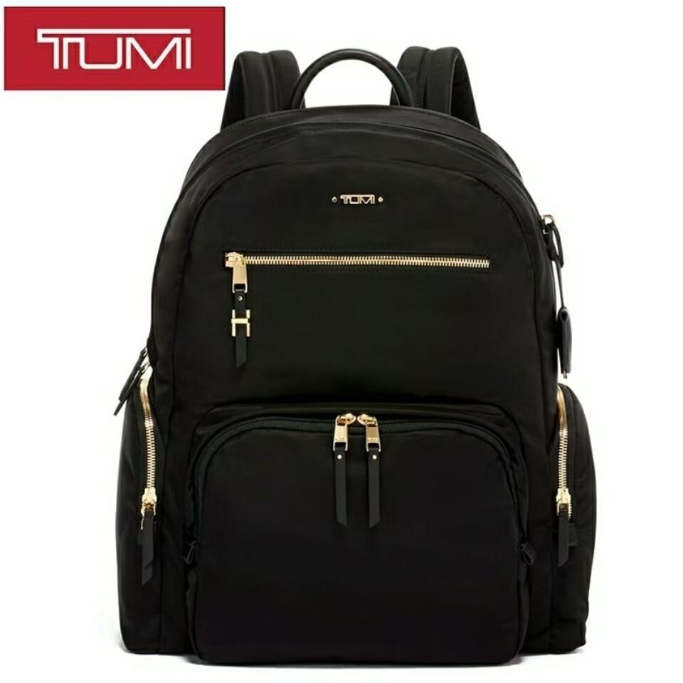 TUMI Voyageur Backpack Carson Ladies Black Nylon & Leather B