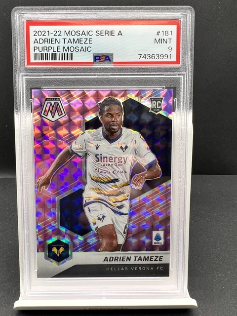 2021 Serie A Adrien Tameze Purple Mosaic 15/49 PSA 9