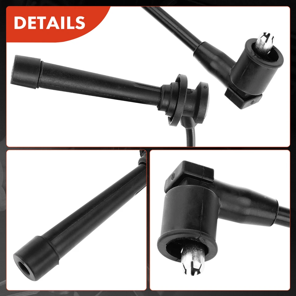 4pcs Spark Plug Wire Set for Kia Rio 2001-2005 L4 1.5L 1.6L Naturally Aspirated Foto 2 de 4