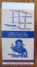 AMERICAN ACE MATCHBOX COVER: TILLERMAN LAS VEGAS, NEVADA EMPTY MATCHCOVER -C15
