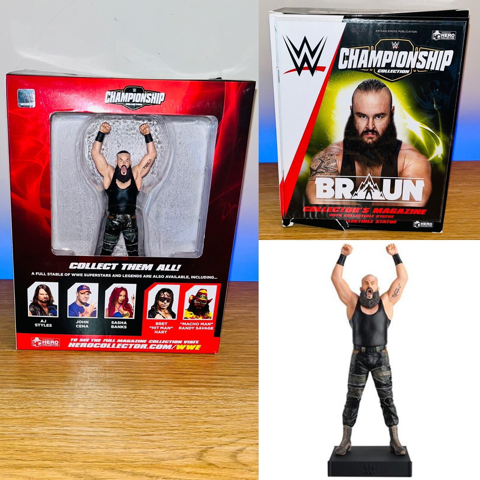 WWE Championship Braun Strowman Magazine Statue WWE Championship Eaglemoss new