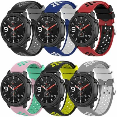 Silicone Wrist Strap Band Bracelet 22mm For Samsung/Ticwatch/Huawei/Huami Watch
