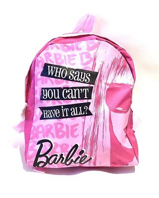 BARBIE WHO SAY CANT HAVE IT ALL RUCKSACK SCHUL- UND MITTAGSTASCHE