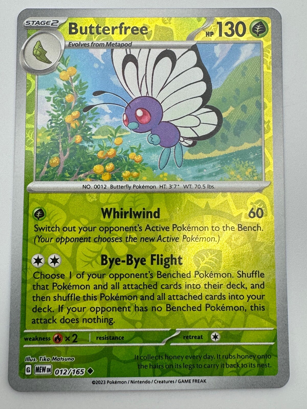 Pokemon TCG Card 151 Collection 012/165 Reverse Holo Butterfree