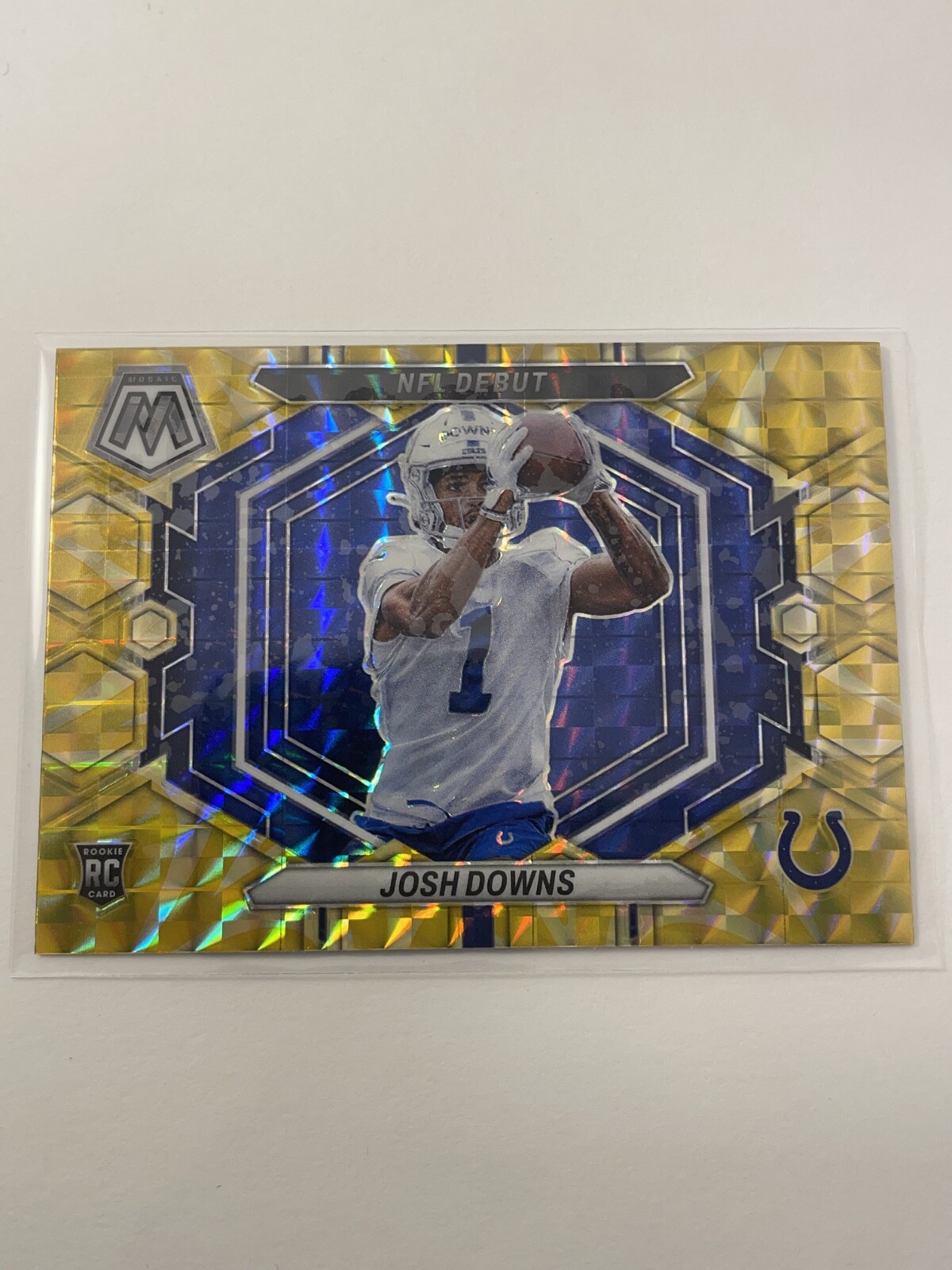 2023 Panini Mosaic - Nfl Debut Josh Downs #ND-15 Reactive Yellow Mosaic (RC)