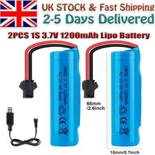 3.7v lipo battery 1200mah Polymer Rechargeable Battery USB Charger Cable SM Plug