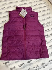 Patagonia Kids Girls Down Sweater Vest Full Zip Puffy Amer Pink L 12