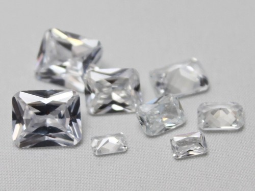 White CZ Cubic Zirconia Loose Gemstone Round Oval Octagon Marquise Heart Square - Picture 48 of 48