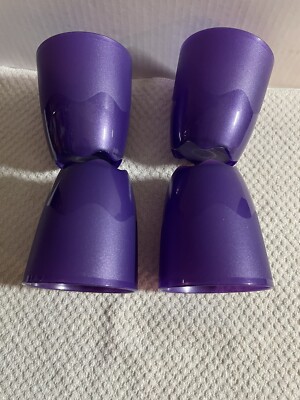 Tupperware  | Set of Four (4) Purple Open House 10 oz Tumblers | New Old Stock