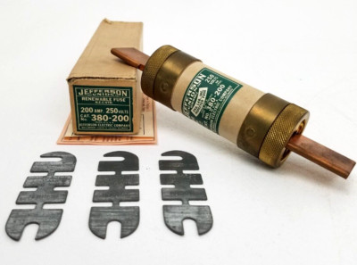 380-200 Jefferson Electric Renewable 200 Amp Fuse *Next Day Option* NEW IN BOX