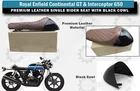 Premium "Leather Single Rider Seat With Cowl" Fit For Royal Enfield INT & Gt 650