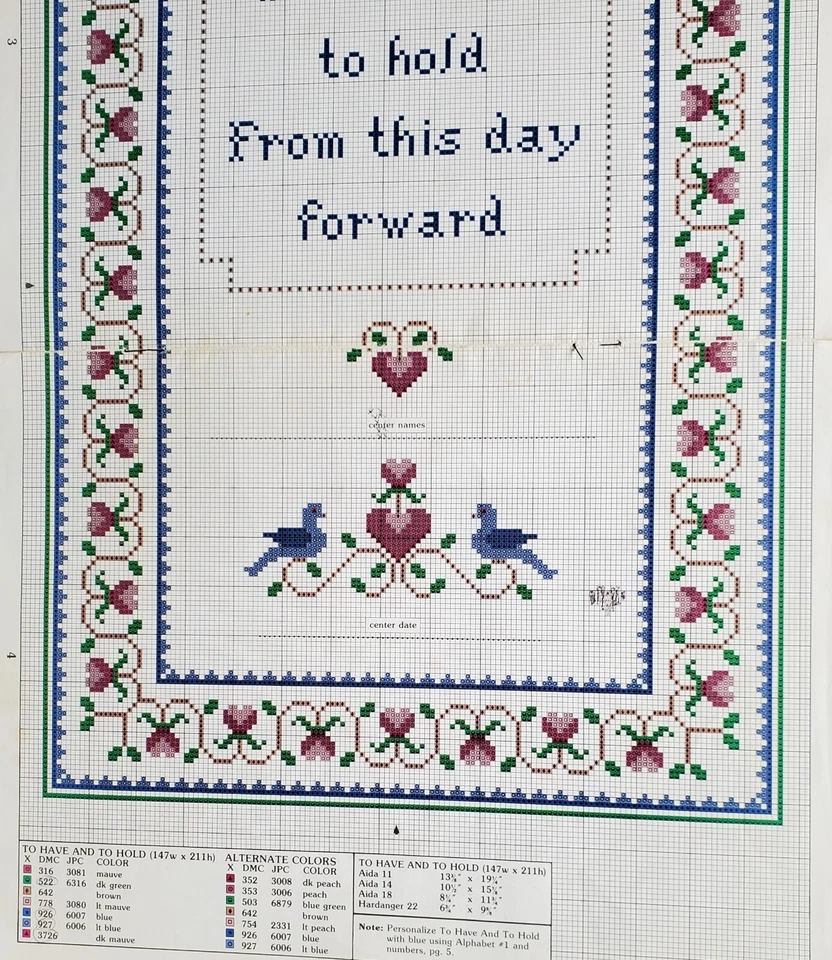 To Have & To Hold Wedding Accessories Cross Stitch Patterns By Leisure Arts - Image 2 of 3