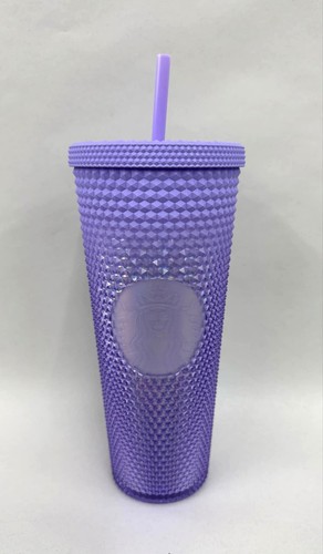 NUOVO bicchiere Venti Starbucks viola lavanda lilla sfumato borchiato 24 oz - Foto 1 di 2