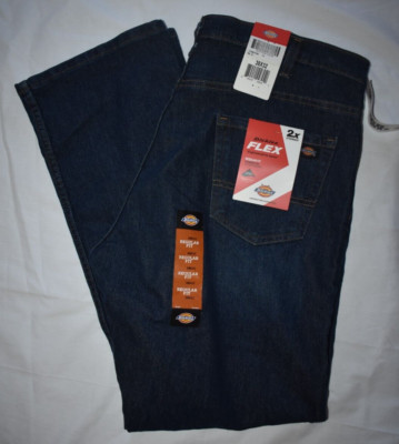 Dickies Men's FLEX Regular Fit Straight 5-Pocket Tough Max Denim Jeans 38 x 32