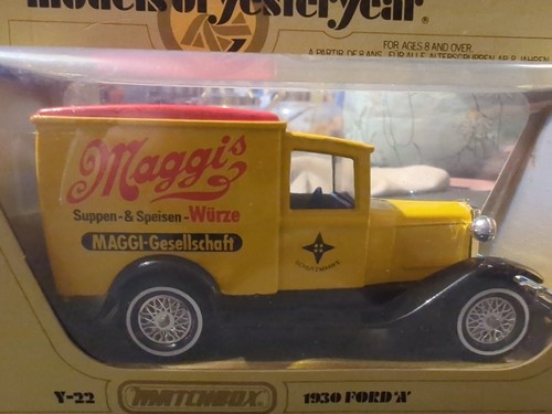 Matchbox Models of Yesteryear, Y22-1, 'MAGGI'S': 1930 Model 'A' Ford Van, New - Picture 3 of 7
