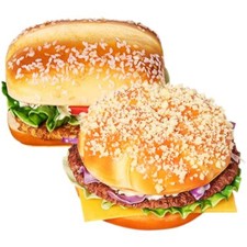 2pcs Artificial Hamburger Fake Bread Burger Food Model for Home Kitchen Shop ...