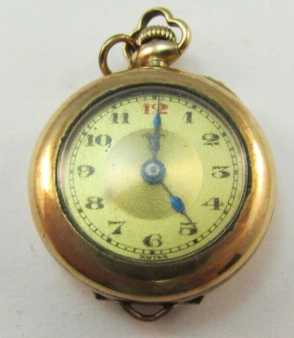 Elgin Napoleon Cretets Swiss Ladies Pendant Watch 10J 10 1 2 Parts