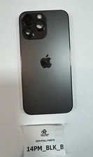 iPhone 14 Pro MAX BLACK Back Housing Replacement W Small Part OEM Grade B