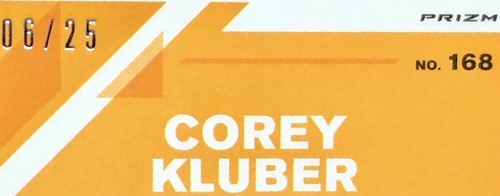 Corey Kluber Lot! 2019 Optic Black Prizm /25 SSP + 2020 Topps Chrome Gold /50 ๐ - Picture 4 of 8