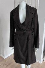 Hugo Boss Women Trench Coat Virgin Wool Size 10
