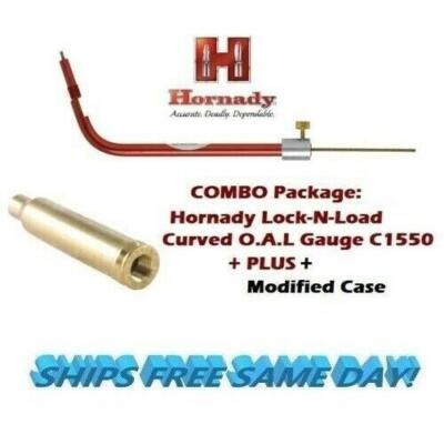Hornady Lock-N-Load CURVED OAL Gauge C1550 + Modified Case for 243 WSSM B243