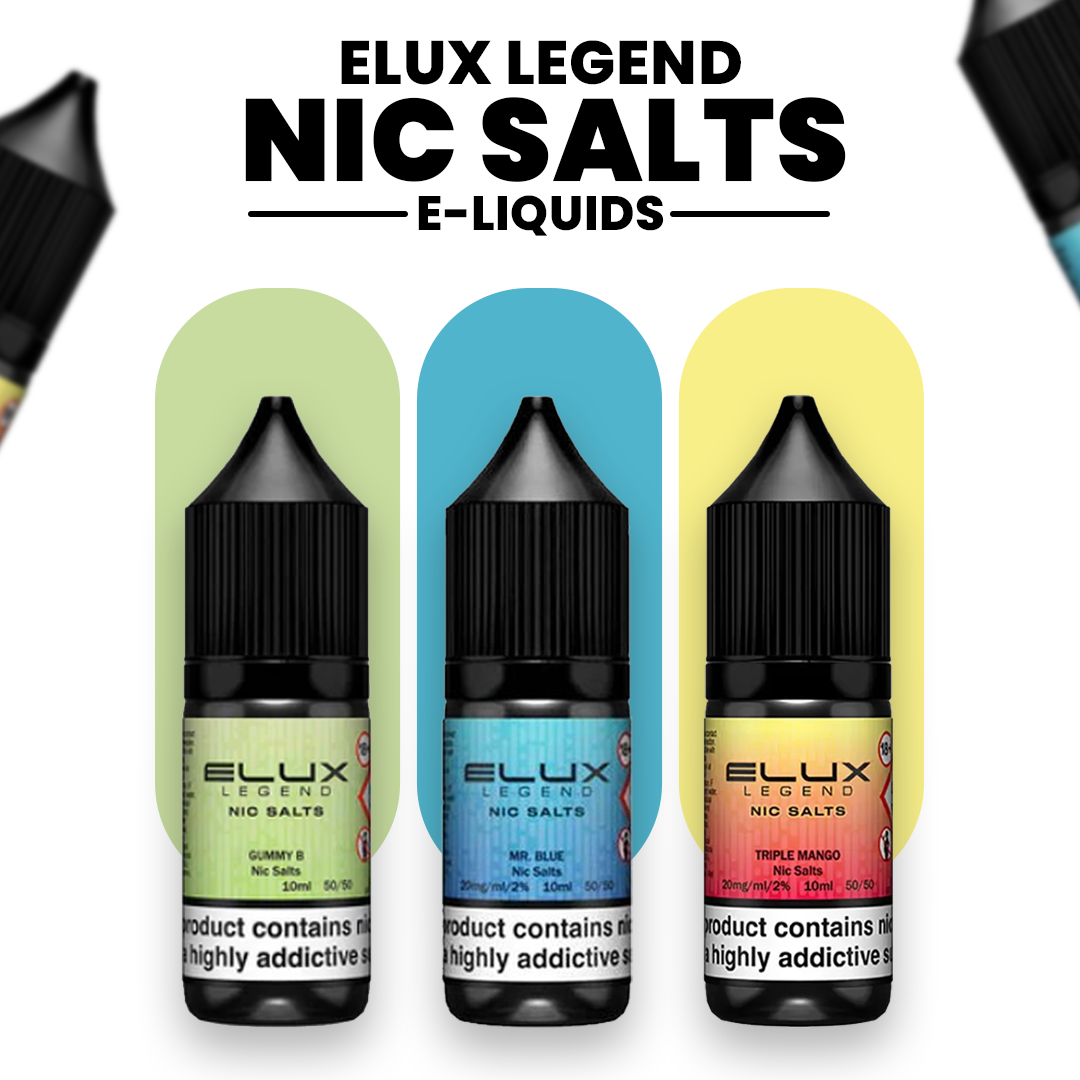 Elux Nic Salt 10ml E Liquid Vape Juice | 5mg/10mg/20mg | 50VG/50PG New  Flavours