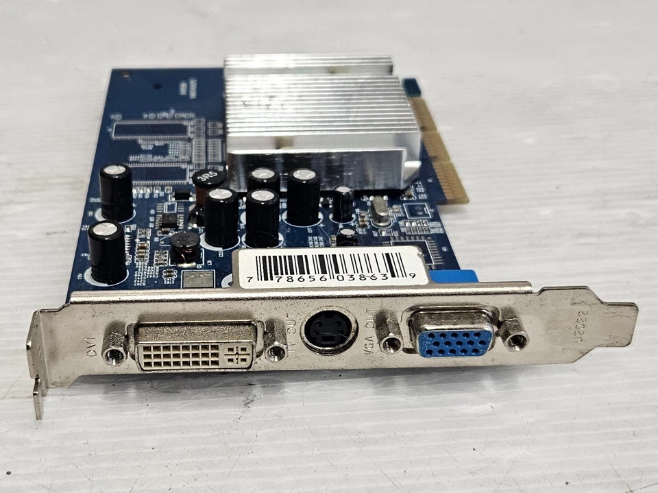 GeForce FX 5200 128MB DDR, 64 BIT, AGP 8x, VGA, DVI, XFX PV-T34K-NAHG, WORKING - Image 2 of 4