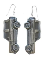 RefA32 Pajero Shogun s 1  car classic  on 925 hook drop sterling silver earrings